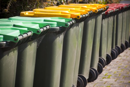 Satisfied customers with their clean property after muck removal